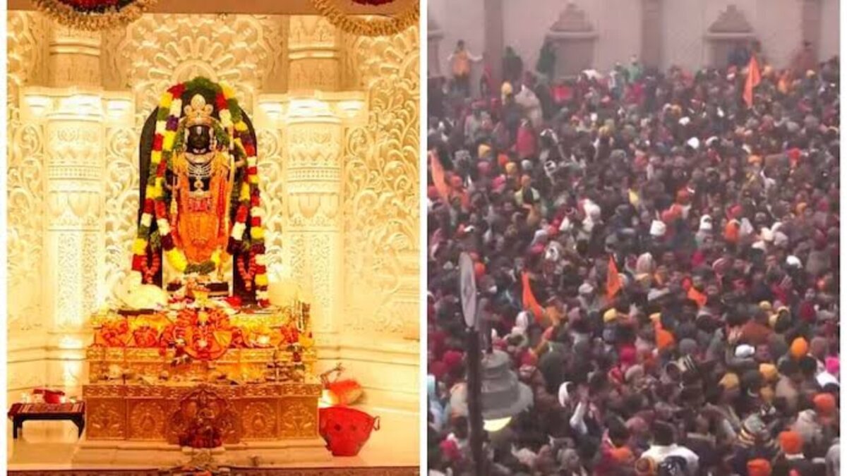 Devotees Throng Into Ram Mandir As Temple Opens For Public Today ...